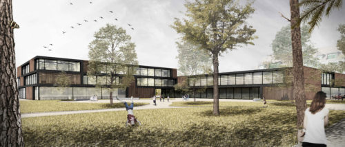 College De Courbet Vue Exterieure a-rr.