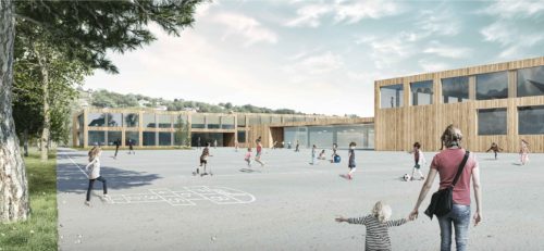 Ecole D Arzier Le Muids Vue Exterieure a-rr.